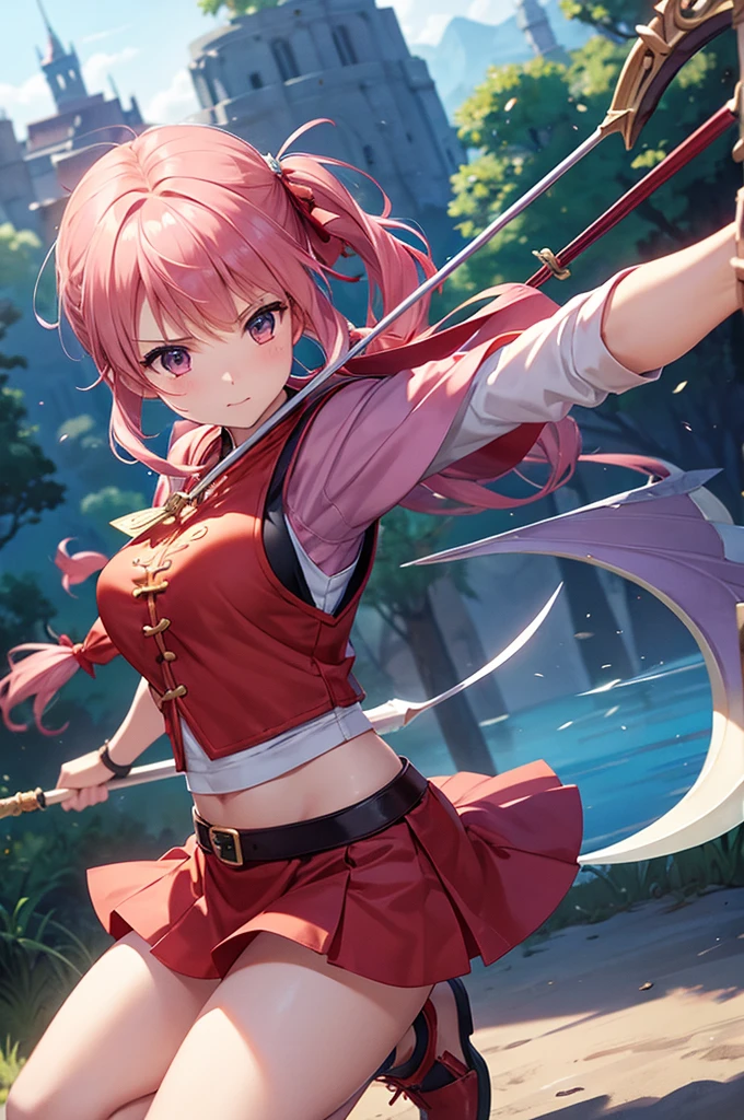 Archer、Fantasy、girl、hunter、Bow and Arrow、Huge Weapons、Battle Axe、Panties、Dragon Quest、Monk、Martial Artist、6 years old、kick、nsfw、Sex