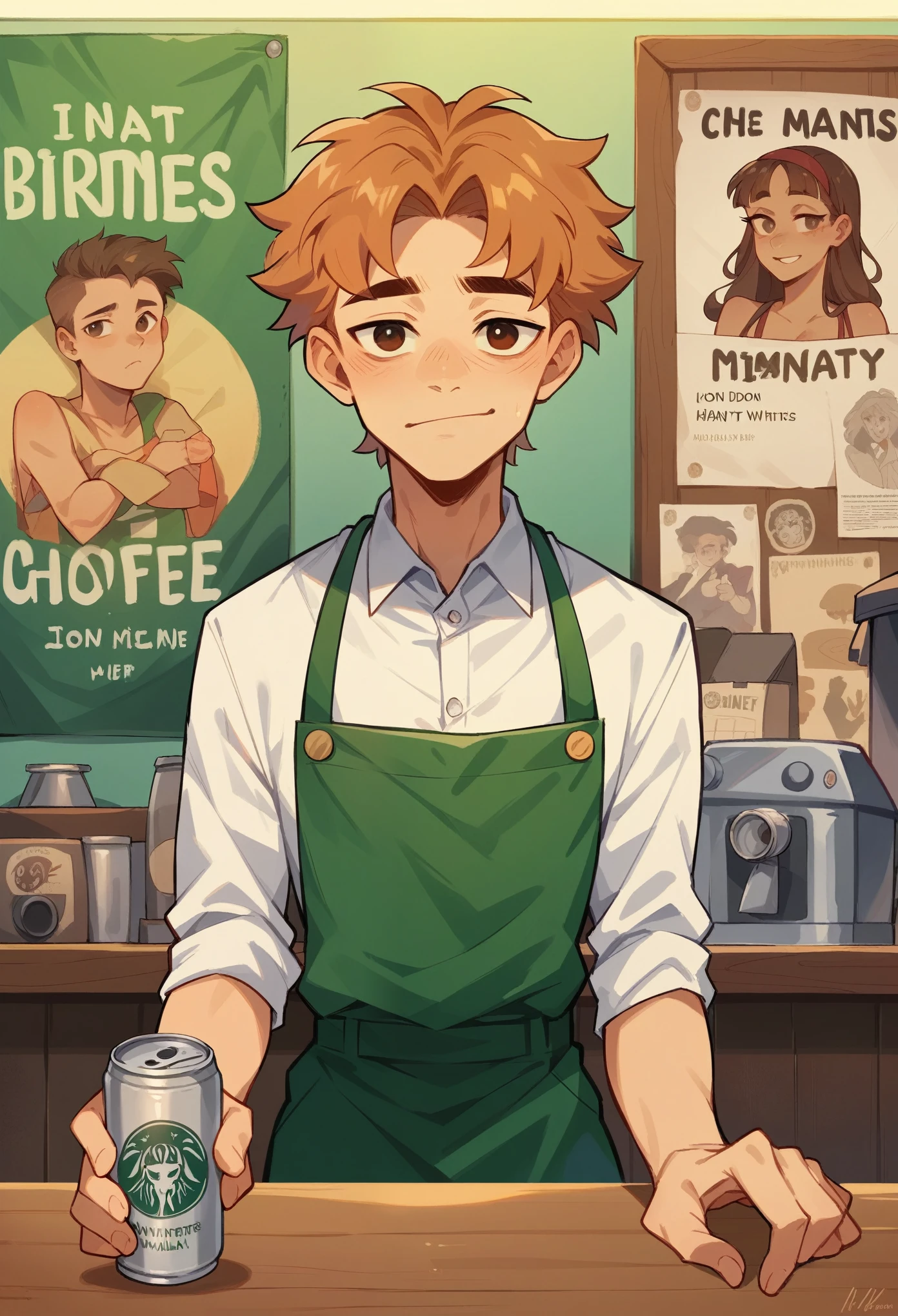 Sent by you:
I want to make some poster for one of my friends. I don't know him well but I know he interested in coffee and coffee shop. Also he loves classic and mystery movies. can you help me with generating some creatively poster?