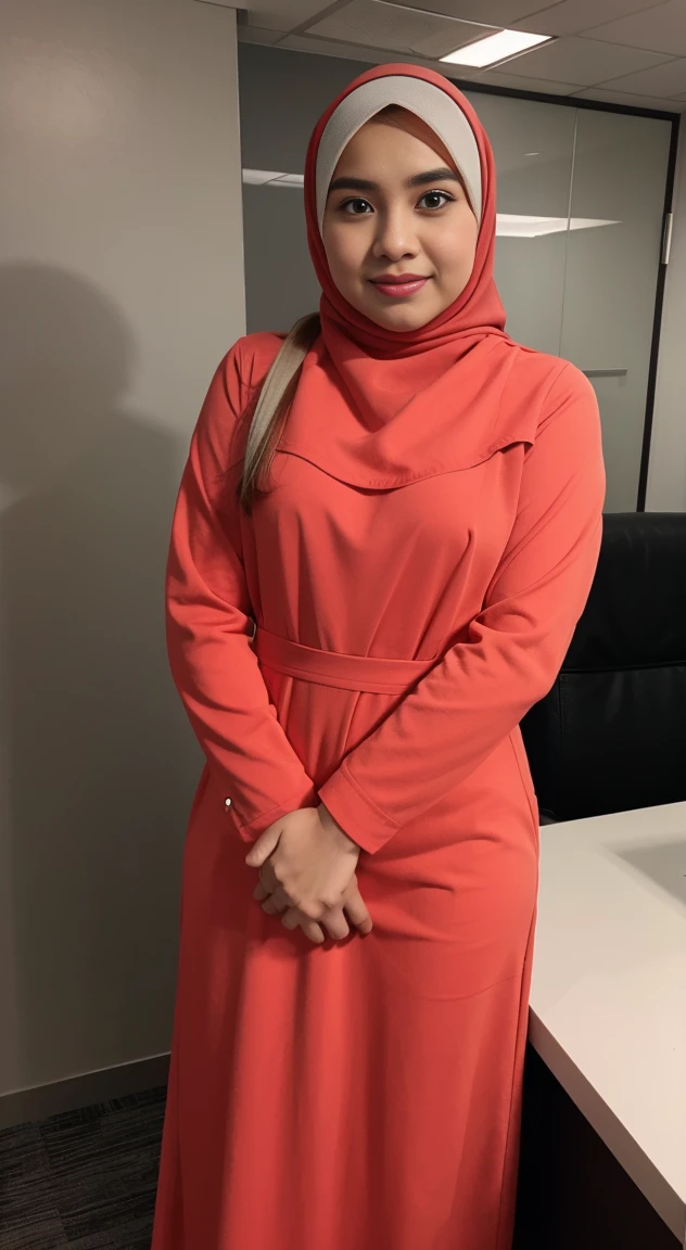Malay girl in hijab,full body, office background,varied poses