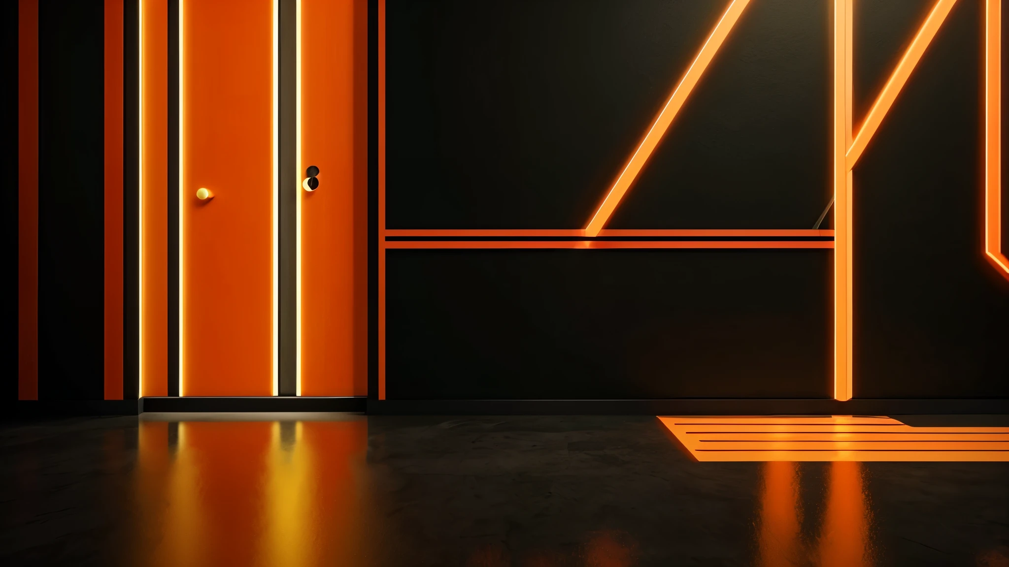 there is a red and black wall with a gold and teal, gold and teal, it has a red and black paint, gold racing stripes, orange and black, graphic detail, orange red black white, 4k detail, 4 k detail, black and orange, red and obsidian neon, red neon details, slick design, black and red background
