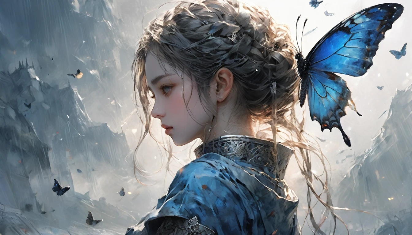 rain、right ,prayer, middle ages Europe, きれいな女knight, Sad look, Faded elegance, Waiting for the return , rainに打たれながら祈る , A poignant atmosphere, Lost Beauty, Melancholic mood, Fascinating, Eternal Sadness, Contrasting, Delicate Decay,Line art,Backlight,Wind,Backlight,Stardust,(Wind:1.2),knight,Blue Blood, Fire and butterfly , Fingers are both methods5Book, Woman warrior,A heartbreaking war story,