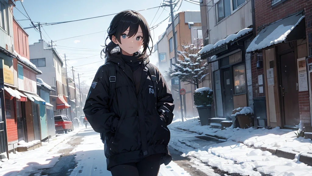 Main Scene: The protagonist should be prominent in the front, perhaps with a determined or curious expression.
People in the Background: Several people in the background, in the background, to convey the idea of a busy city.
Ice City: Make sure the surrounding city is clearly covered in ice, perhaps with buildings, trees, or urban features covered in snow and ice.
Colors and Contrast: Use cool colors like blue and white to give the feeling of cold and ice. Contrast the protagonist in some way to make him stand out from the background.
Size and Composition: Ensure that the protagonist is the largest element in the thumbnail and is positioned centrally or in a way that draws attention.