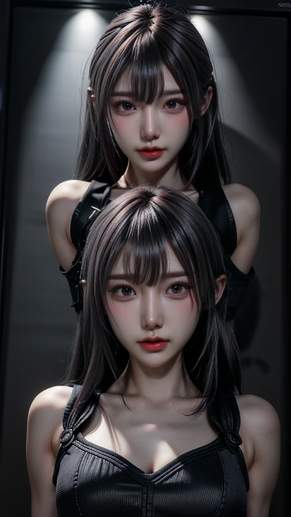 Masterpiece,game art,Best picture quality,highest resolution,8ก,(Portrait),Unreal Engine 5 rendering works,(digital photography),((Portrait Feature:1.5)),
20 year old girl,short hair details,It has a long bang.,(Red eye makeup is very meticulous.),(have long gray hair:1.4),(big, full chest),elegant and noble,Brave and charming,
(Futuristic armor combined with the characteristics of ancient Chinese armor.,Hollow design,Power Armor,Mysterious Eastern Runes,Delicate dress style,flash of magic),Future Warrior,cyberpunk figures,history of war,
movie lights，Ray Tracing，CG game，((Real 3D engine))，OC rendering format