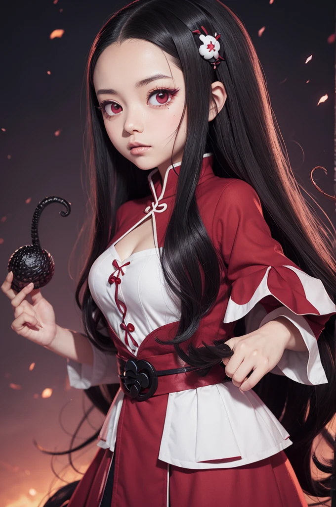 Nezuko do anime demon Slayer, chamas escarlates 