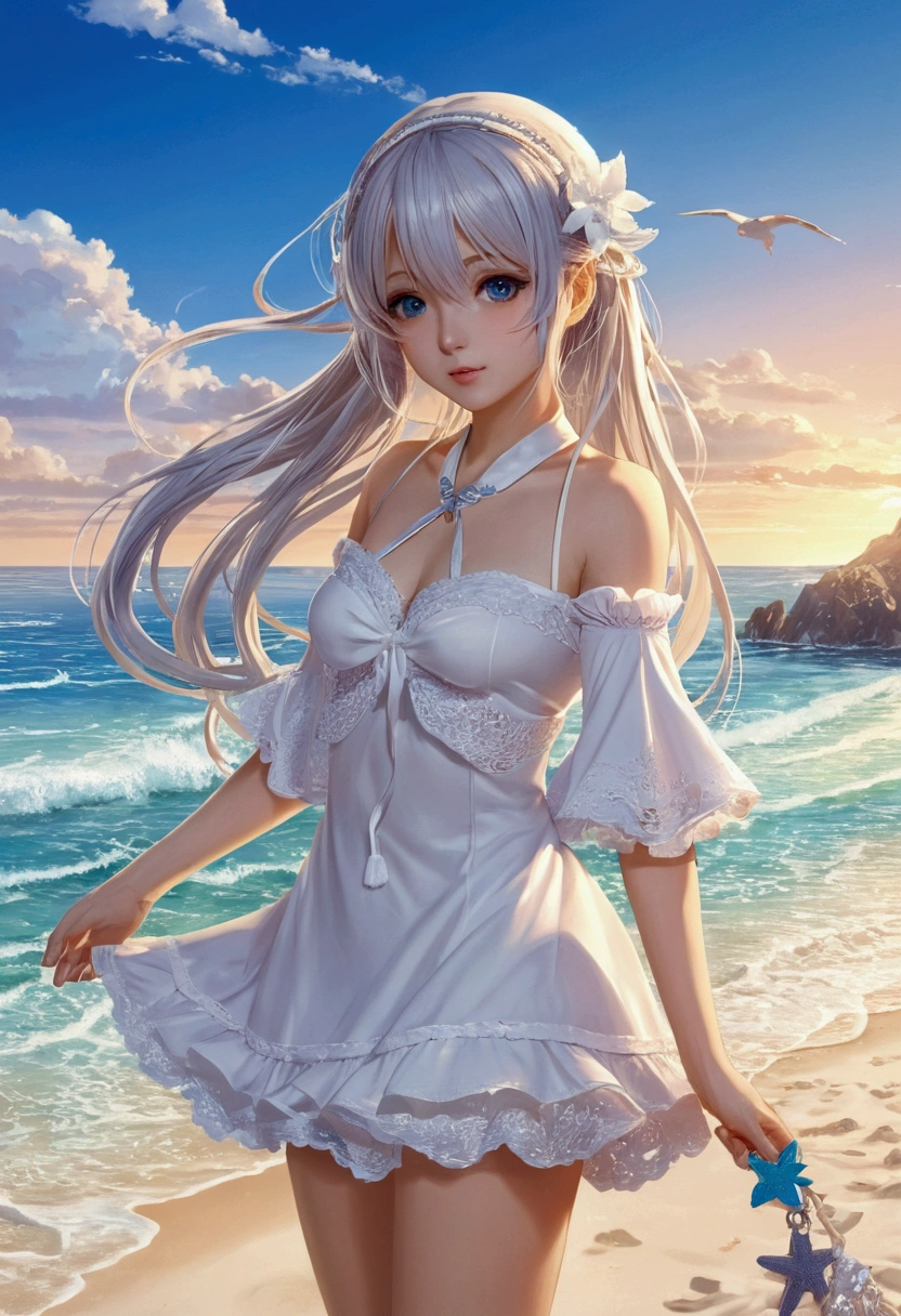 anime girl beach