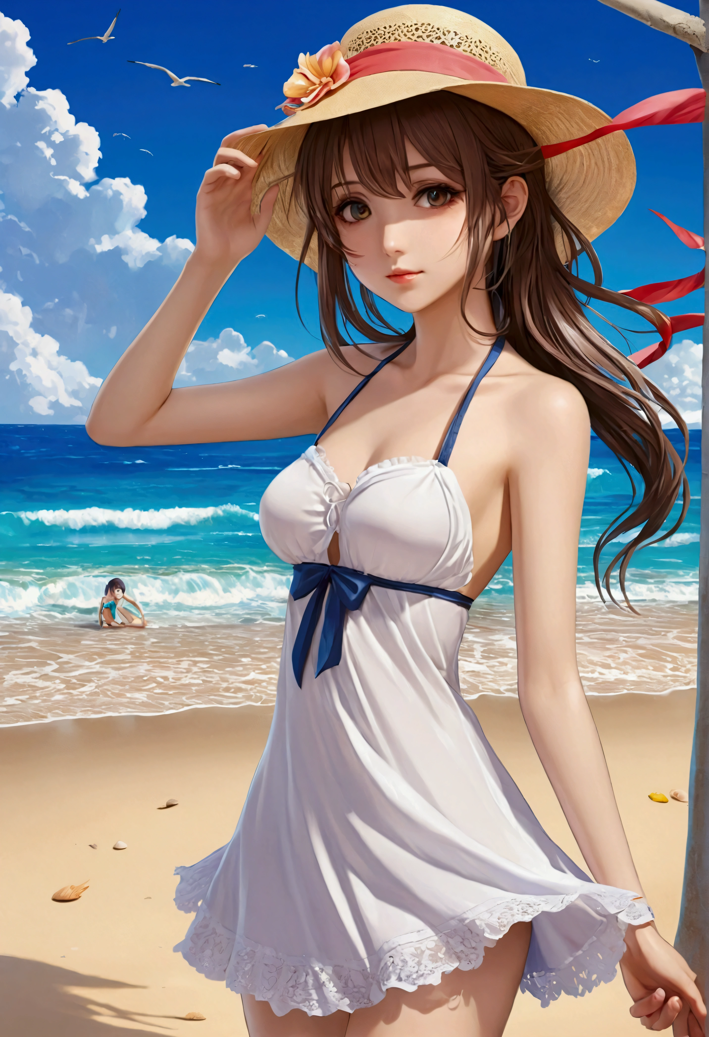 anime girl beach