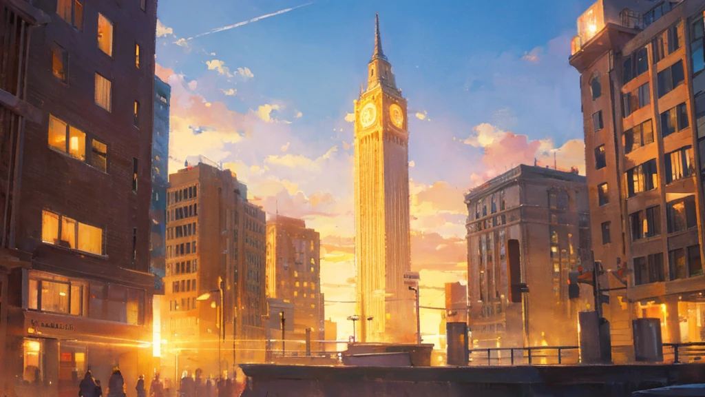 A loving warm glow coming from city buildings