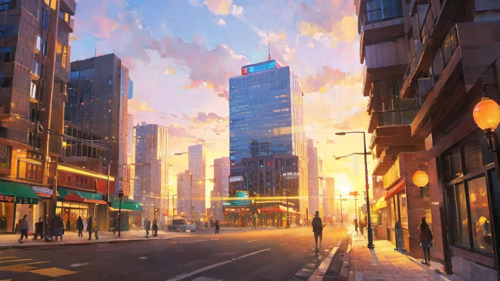 A loving warm glow coming from city buildings