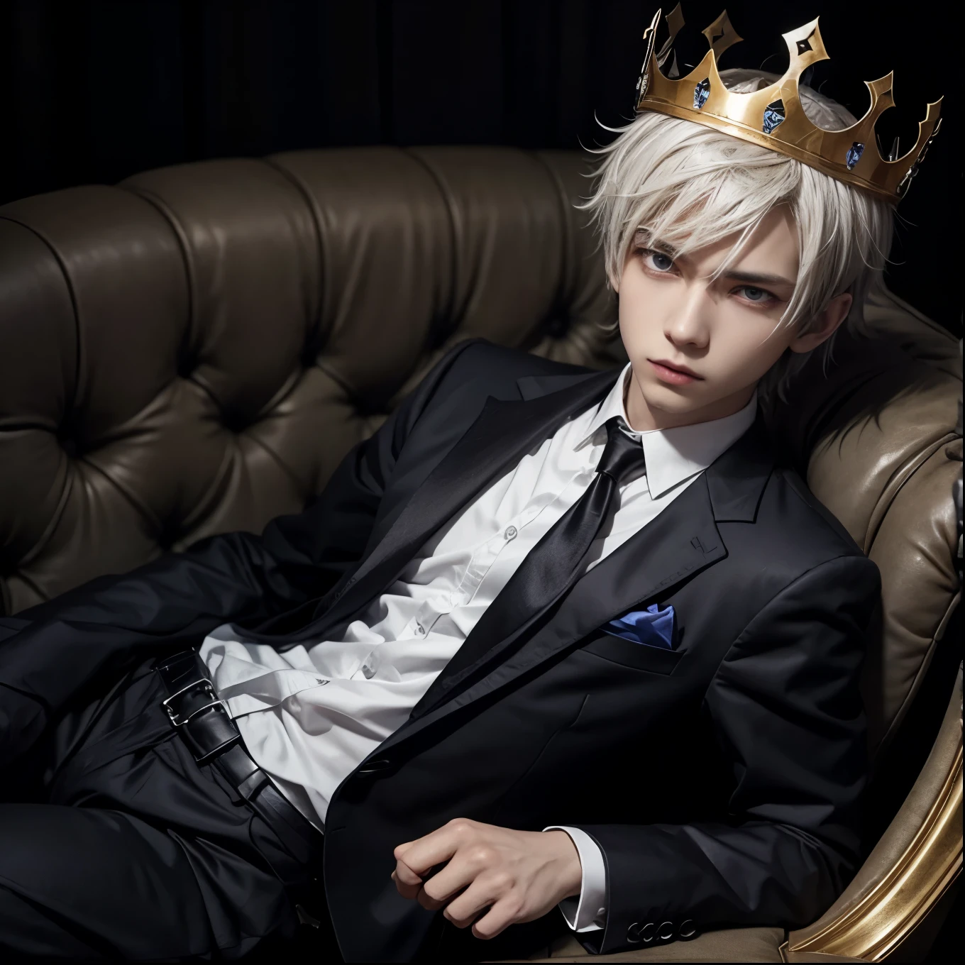 King with a crown, elsword, Scrawny, dressed in a suit