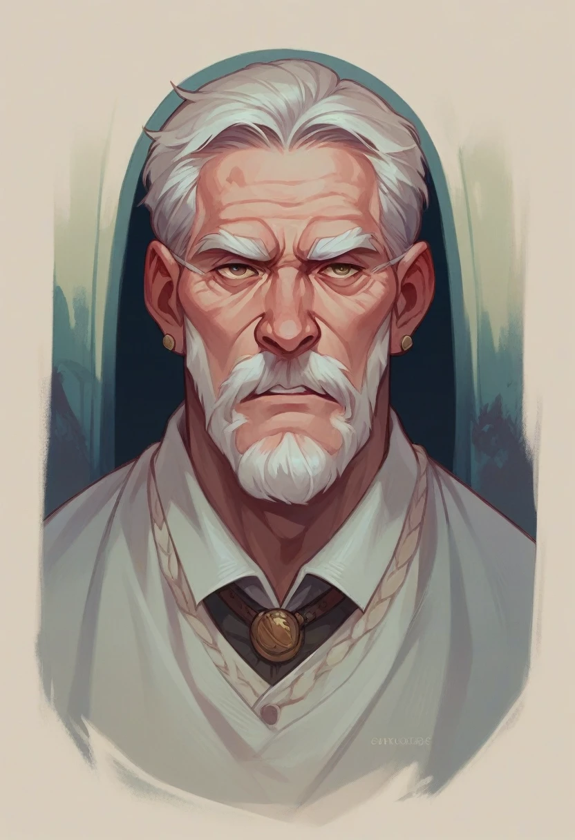 An old man caresses a night girl