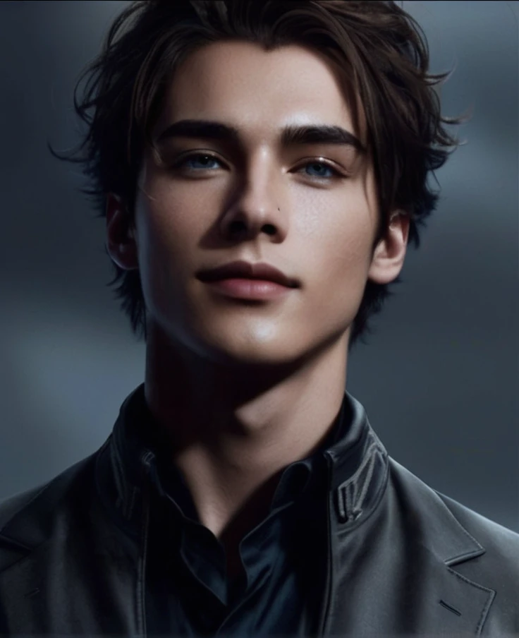 Lysander Zephyr Star Light, a super sexy and attractive boy, I am tall and slender with a height of around 1.98 meters. My skin is pale and soft in tone., with a soft glow reminiscent of moonlight. My hair is a dark blonde color, with strands that fall softly on my forehead and my shoulders. My eyes are a deep, bright blue., with a flash of curiosity and kindness. My face is sharp and symmetrical, with high cheekbones and a straight nose. My smile is wide and warm, with a touch of mystery and wisdom. My body is athletic and muscular, with broad shoulders and a strong back. My style is elegant and refined, with a touch of mystery and sophistication.