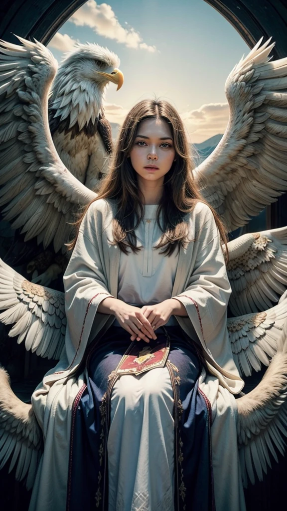 Create a gospel music band of angels and eagles