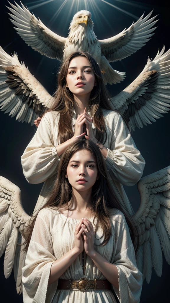 Create a gospel music band of angels and eagles