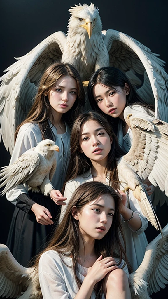 Create a gospel music band of angels and eagles