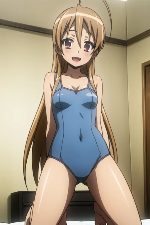 ((Highest quality)), ((masterpiece)), (be familiar with), Perfect Face, indoor, Bedroom, Watching the audience,
One woman, Rei Miyamoto,
Open Mouth, Ecstatic expression, blush, smile,
Small breasts, Flat Chest, Young Girl, , , Girl,
Long Hair, Long Hair,
Leg spread,