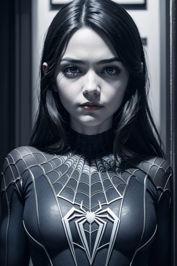 A photograph of Spider-Man, without mask, the 20s, bonitas, face detailed, looking at the camera, portraite, 8k hd, high qualiy