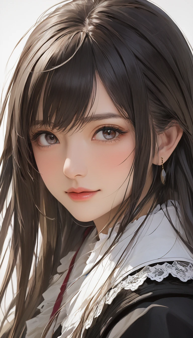 masterpiece, Highest quality, One girl, Faust, アヘface, Portraiture, face, 