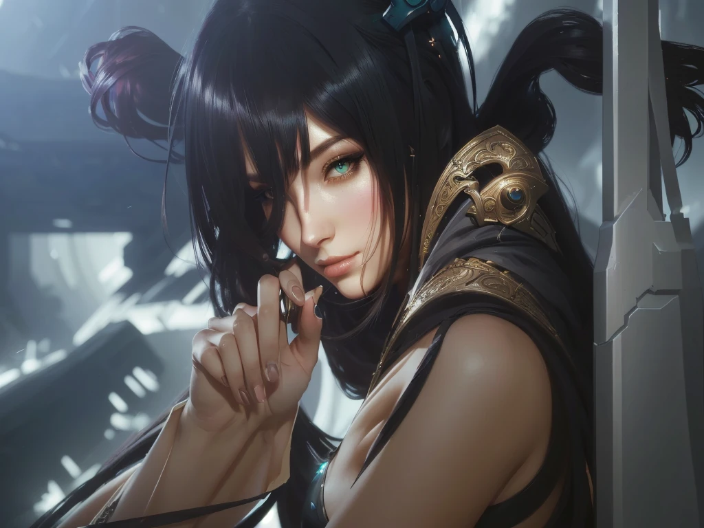 Beautyfull girl masterpiece, best quality, (extremely detailed CG unity 8k wallpaper), (best quality), (best illustration), (best shadow), absurdres, realistic lighting, (Abyss), beautiful detailed glow, art by PeterMohrBacher,