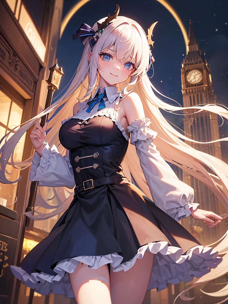 {{{Very aesthetic, best quality}}}, super resolution, {{{elaborate, intricately,fantastic,delicately,tremendous,meticulous,minute,incredibly,obsessed,artisan's,subtle,virtuoso,skillful,vibrant, vivid}}} , happy theme, evil malice smile,perfect finger, perfect hand,devi Girl, really blue eyes, body,Assassin, bags under eyes, {{christmas costume dress}},evil pank Night City, {{illuminated magic atmosphere}}, malice party field , rainbow fire, holding weapon, weapon is hammer, cowboy shot from side,bloody rune magic circle,blood letters, digital art, realistic, best quality, amazing quality, very aesthetic, absurdres