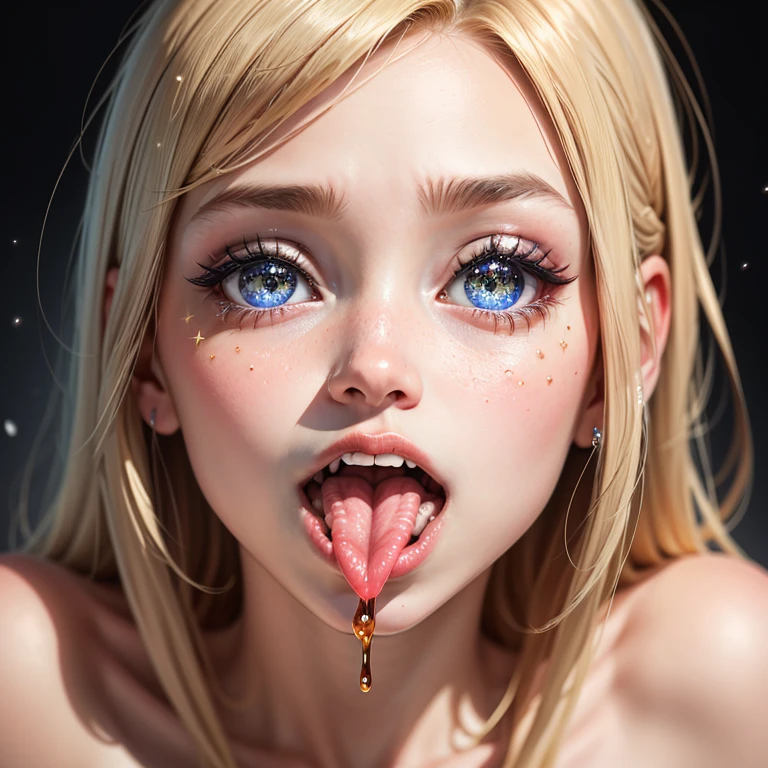 ExtremelyDetailed Kawaii girl Face,(Close-up Sweet lips), glossy lips with beautiful details, Coquettish tongue, Kissing to camera, towards the viewer, 8K TopQuality masterpiece,an extremely delicate and beautiful (ProfessionalPhoto:1.37), {Amazing|finely detail|official art|incredibly absurdres},ultra-detailed close-up shot, close up, (fish eye lens), wide lens, macro lens, Detailed reflective Eyes ElaboratePupils with (sparkling highlights:1.28) (Delicate Voluminous LongEyelashes:0.88), {(Tilted face:1.22)|Visible back of throat|saliva drips|naked shoulder}, (Dripping juice on tongue:1.23) snow particles