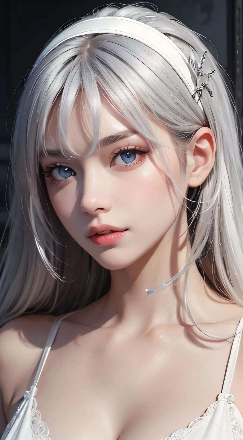 sparkling eyes, white hairband, UHD, retina, masterpiece, ccurate, anatomically correct, textured skin, super detail, high details, high quality, best quality, highres, 1080P, HD, 4K, 8k, 16k