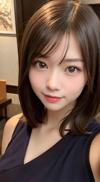 Tabletop, Highest quality, shape, Very detailed, finely, High resolution, 8k壁紙完璧なダイナミックな構shape, Beautiful and detailed, Winter clothes,Medium Hair, Small breasts, Natural color lip, Random sexy poses,smile,Metropolis、20-year-old girl、Midnight、くDetailed face、Perfect and beautiful face,Big eyes、RAW Photos、spread your arms and legs wide、Express your best emotions with your whole body、Beautiful and detailed、Small face、Beautiful Duplex、Slim face and figure、 (Get closer to the face, Make your face bigger, Face Focus:1.0), break, (masterpiece, Highest quality, Very detailed, Detailed face, 8k)、Actual Photos、Perfect and beautiful face、Blur the background