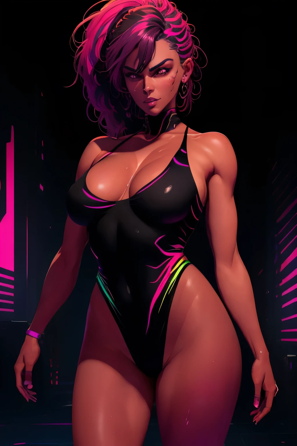 Alluring Beautiful 80's female in colorful gym leotard, amazing athletic body, tan skin, sweaty skin, color splash background, 80's theme, pop art styke, amazing colors, Fiverr Dnd Character, Octane Render, Digital Art, Extreme Detail, 4k, Ultra Hd, Polished, Beautiful, Hyperdetailed, Intricate, Elaborate, Meticulous, Photorealistic, Sharp Focus, Wlop, Character Design, Unreal Engine, 3d Rendered, Volumetric Lighting, Reflections, Glossy, Digital Illustration, Pose, Suggestive Pose, Lewd, Full Body Shot, large breasts, anatomically correct 💖❤💕💋❣