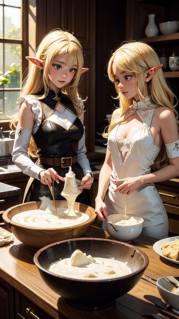 Blonde,Elf,Sisters,condensed milk,eat