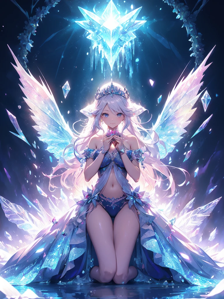 最high quality、1 woman elf facing forward、フィギュアskate、beautifulポーズ、 Super beauty、)((underwear))'、beautiful瞳、tears、universe、Huge galaxy、beautiful装飾、brassiere、panty、Ice tiara、Swirling Ice、Crystal of snow、Ice Palace、氷のskate場、最high quality , fractal art.、Glowing ice、Bold Pose、Beautifully long legs、skate、Bold composition、 bikini、beautiful胸、Large Breasts ((Laugh beautifully、))((Glowing ice ))SMqueen、beautiful顔、Orgasm、Ecstasy、全身beautiful装飾の下着、World of Illusions、Ice crystals、Crystal of snow、Bigger on the front、 beautiful輝き,High-definition depiction, Realistic, 8k, Unity, beautiful太もも,,Giant Devil's Wings、虹colorに輝く翼、detailed groin、 low angle、light smile, Beautifully and vividly drawn, , beautiful beautiful透き通る肌、輝くbeautiful装飾の魔法、、、beautiful装飾、 , beautiful、 Romanticism,mosquito。 混沌の最もbeautiful形, Mr..々color, Intertwined flowers, P article,Magical gentle light,smile,,image quality、masterpiece、beautiful顔、Super beautiful elf woman((Big breasted 22 year old office lady、Bust 120,Beautiful long ironed hair、beautiful髪、height: 165cm。、Esbian、、high quality、、Visual Arts、最high quality、1 womanエルフ NP: Worst quality ,beautiful fractal art 、frozen、、light、Beautiful radiance,High-definition depiction, Realistic, 8k, Unity, , light smile, Beautifully and vividly drawn, , Beautiful, beautiful, clear skin、 Countless rays of light pouring down, Swirling Light, big background, , Intense light is emitted from the magic circle in front of the girl. Romanticism,: 最high quality Artwork、uhd