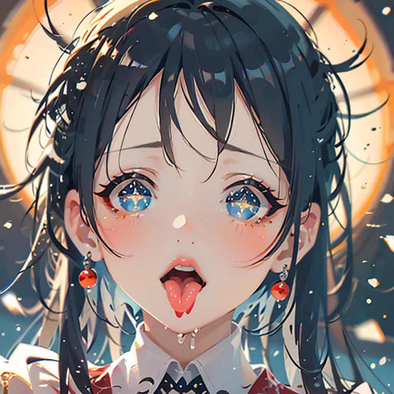 ExtremelyDetailed Kawaii girl Face,(Close-up Sweet lips), glossy lips with beautiful details, Coquettish tongue, Kissing to camera, towards the viewer, 8K TopQuality masterpiece,an extremely delicate and beautiful (ProfessionalPhoto:1.37), {Amazing|finely detail|official art|incredibly absurdres},ultra-detailed close-up shot, close up, (fish eye lens), wide lens, macro lens, Detailed reflective Eyes ElaboratePupils with (sparkling highlights:1.28) (Delicate Voluminous LongEyelashes:0.88), {(Tilted face:1.22)|Visible back of throat|saliva drips|naked shoulder}, (Dripping juice on tongue:1.23) snow particles