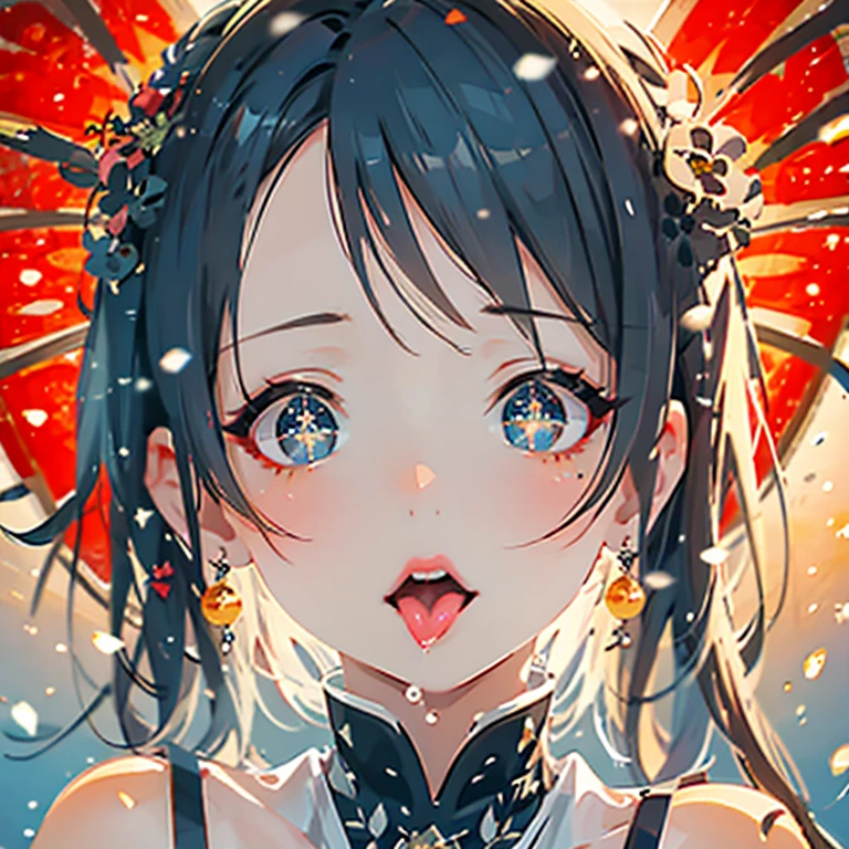 ExtremelyDetailed Kawaii girl Face,(Close-up Sweet lips), glossy lips with beautiful details, Coquettish tongue, Kissing to camera, towards the viewer, 8K TopQuality masterpiece,an extremely delicate and beautiful (ProfessionalPhoto:1.37), {Amazing|finely detail|official art|incredibly absurdres},ultra-detailed close-up shot, close up, (fish eye lens), wide lens, macro lens, Detailed reflective Eyes ElaboratePupils with (sparkling highlights:1.28) (Delicate Voluminous LongEyelashes:0.88), {(Tilted face:1.22)|Visible back of throat|saliva drips|naked shoulder}, (Dripping juice on tongue:1.23) snow particles