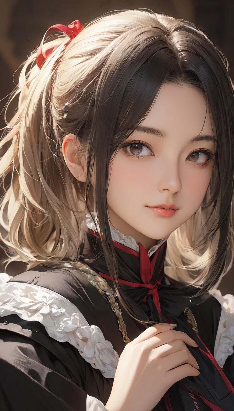 masterpiece, Highest quality, One girl, Faust, アヘface, Portraiture, face, 