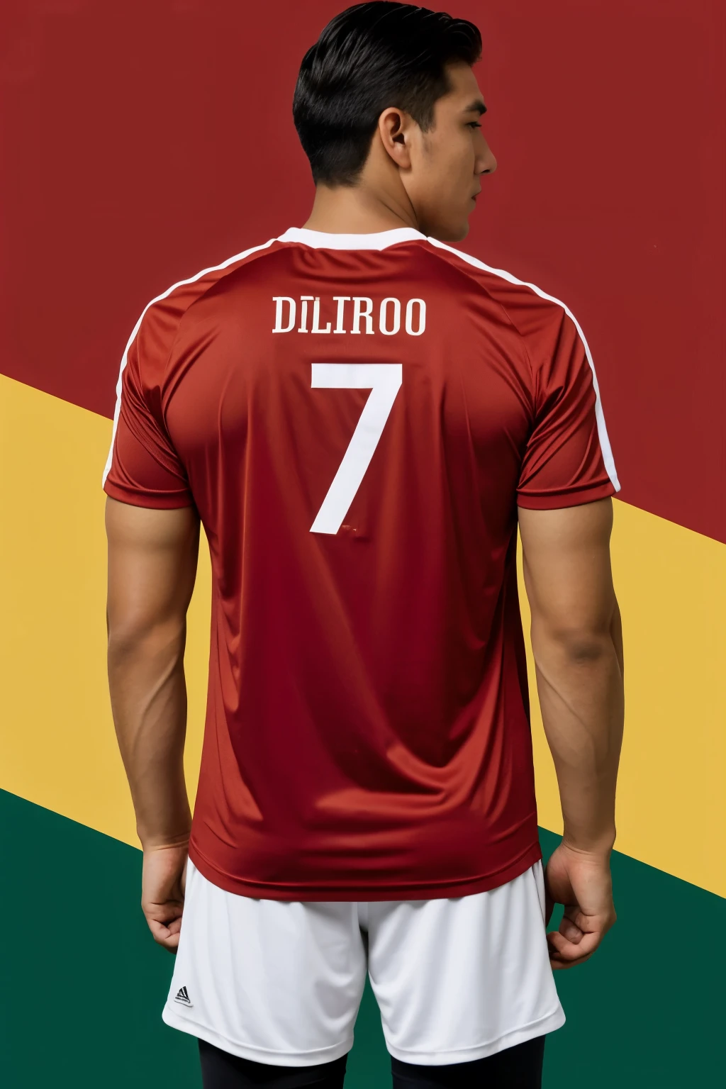 T-shirt with the number 7 and the word Ditito on the back of the Bolivian national team in red,