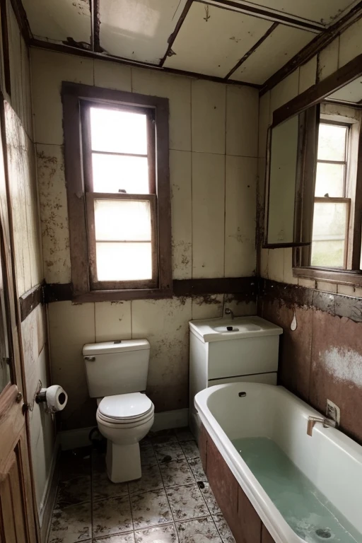 Abandoned house、Bathroom
