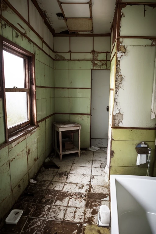 Abandoned house、shower room