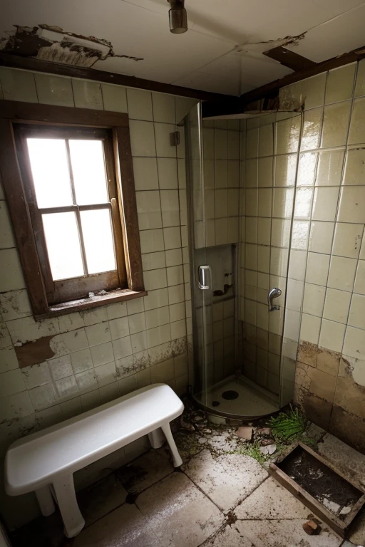 Abandoned house、shower room