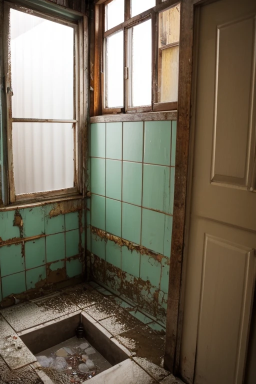 Abandoned house、shower room