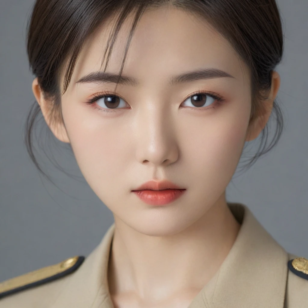 8k, Ultra-high resolution, Highest quality, masterpiece, 三分割法によるphotograph,Surreal, photograph, 1 Girl, (16 years old:1.3), pretty girl, Cute Face, Beautiful eyes in every detail, 細かくdetailedに,masterpiece,One Girl:1.2,Japanese female officer,Superior non-commissioned officer,extream close up,furious,glaring,Black short hair,Bob with bangs, (The finest ceremonial attire:1.3),Military clothing,Nazi SS uniform,HUGO BOSS,Sharp contours,Looking down,Gray background, Light from above, Low contrast, (Side view),Perfect and beautiful face ,完璧でCute Face, Skin with attention to detail, Perfect limbs、Narrow waist,Looking at the audience,(((Ideal body type))),A cup small breasts :2,Portraiture:2,Perfect Anatomy,鮮明なdetailed,detailed,Surreal,Light and shadow,glowing