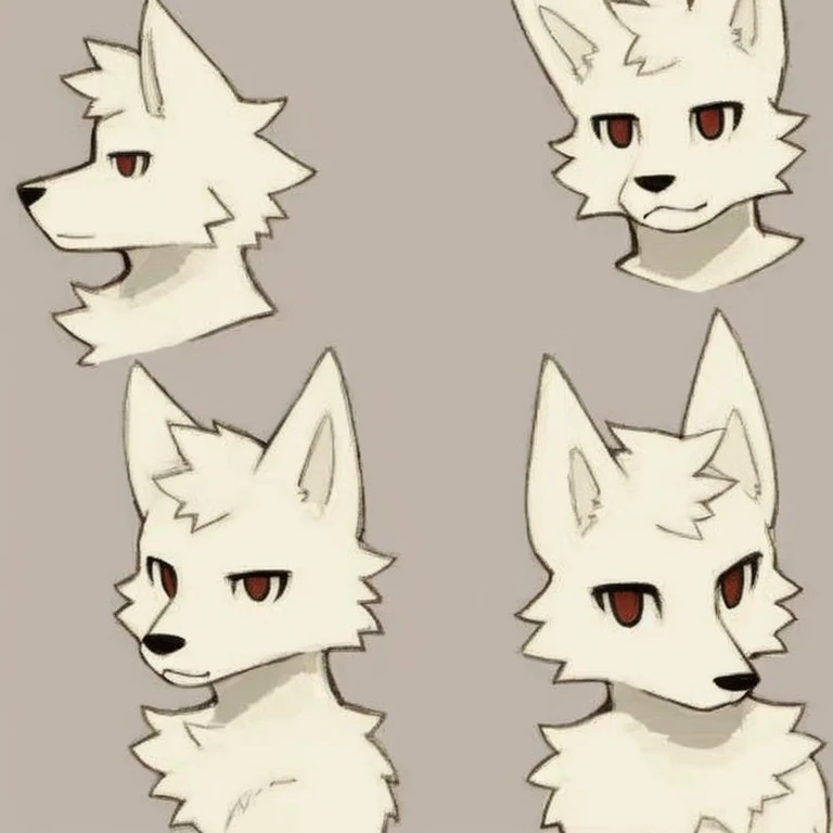 Collage，Half of the face is human，Half is White fur, Wolf, anthro, furry, solo, simple art ,Cold eyes, ,full body, clothing