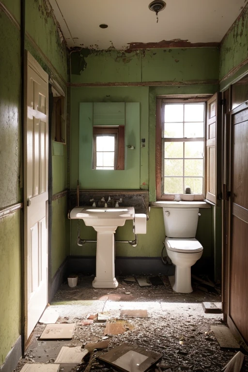 Abandoned house、Bathroom