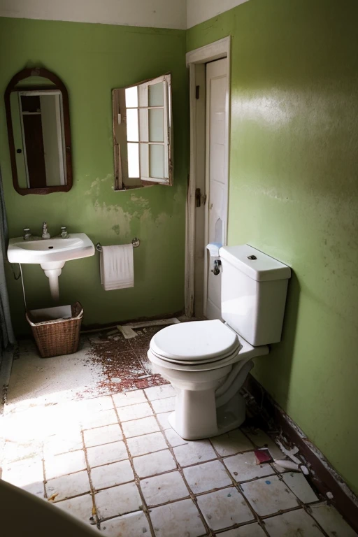 Abandoned house、Bathroom