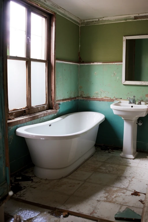 Abandoned house、Bathroom