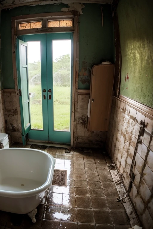 Abandoned house、Bathroom