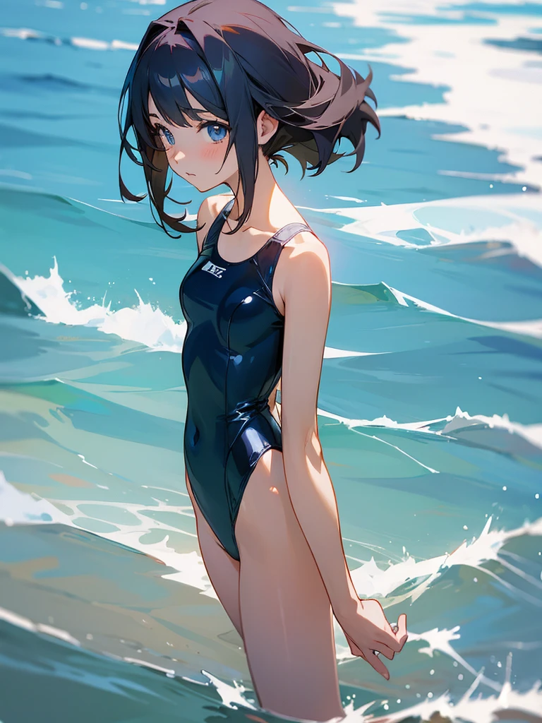 Anime girl in a swimsuit