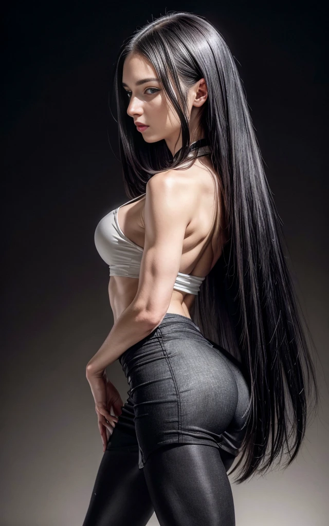 (8K, Masterpiece, RAW photo, Best quality, detail:1.3), (ultra realistic:1.4, scenary, 8K), Depth of field, Cinematic light, (ultra realistic face), (1 solo girl:1.7), (Beautiful and elegant Russian girl), ([tight miniskirt|tight leggings|tight skinny jeans|tight minidress|tight skinny minishorts], [red|white]:1.6), (skinny girl), (European face:1.3), (natural abs), (full body:1.5), ([tight minitop|tight jacket]:1.4), (small necklace, collarbone:1.1), ([long hair|short hair]:1.5), (ultra detailed skin:1.4), (soft mate fabric:1.3), ([frontal pose|side profile pose|back profile pose]:1.5), (face looking at viewer:1.5), (perfect hands:1.2), (perfect anatomy:1.5), ([black hair|blonde hair]:1.4), (Sleek and Straight with Middle Part hair:1.5)
