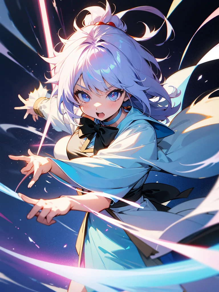 Anime chick with a huge magical aura