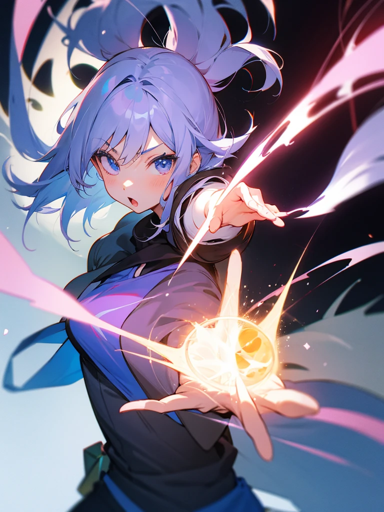 Anime chick with a huge magical aura 