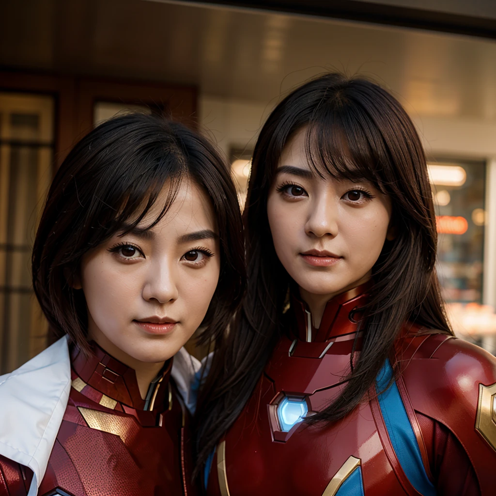 Hu Yunjin disguised as Iron Man