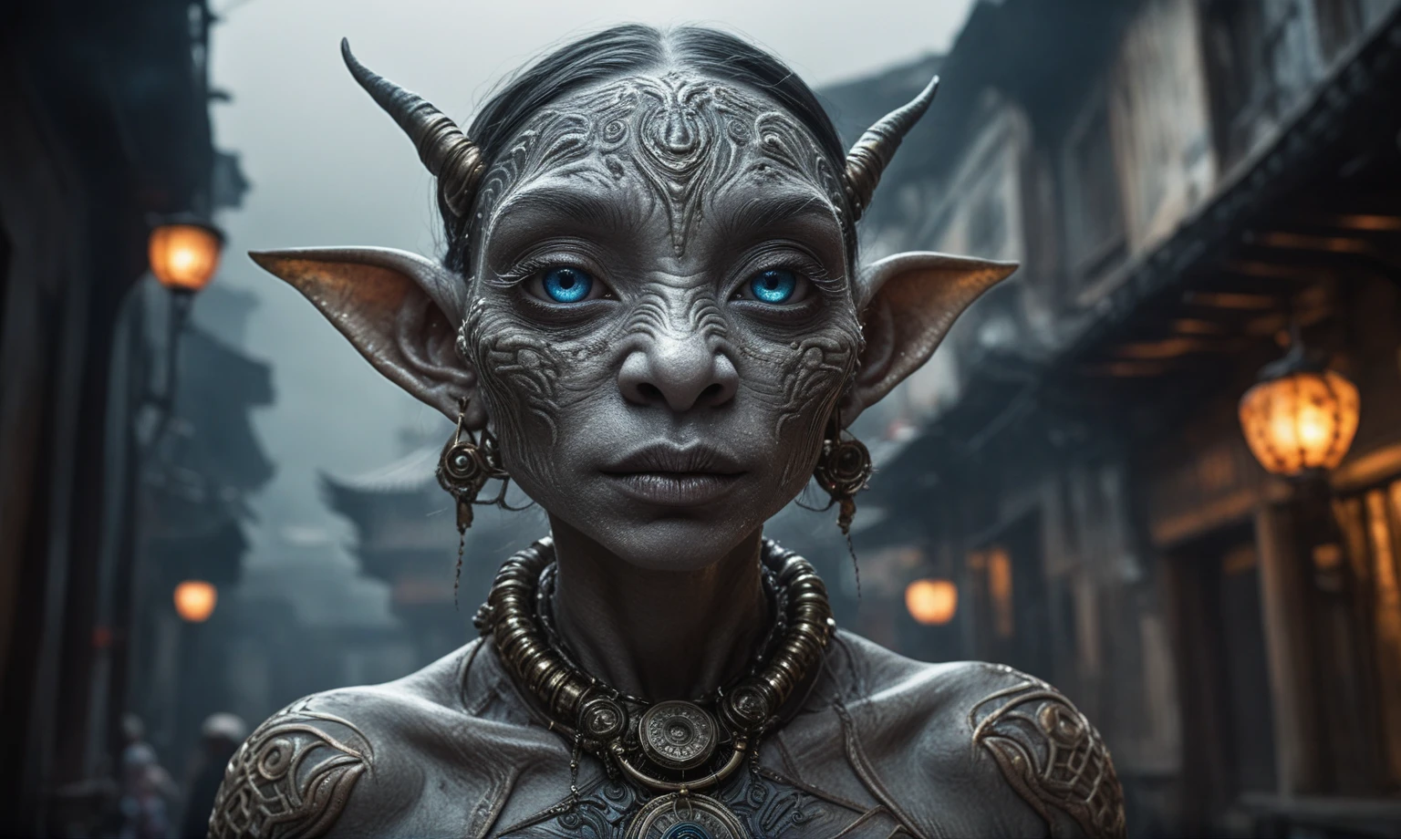 full body shot,beggar deep niobium paladium The Alien Entity,native italian babychild, wants eat,survival in criminal city of future, Technicolor,natural skin textures, hyper realism, hyper detailed,Extremely detailed,High contrast,Masterpiece,Realistic,Ultra Detailed, intricate details,realistic humid leather,extremly intricate,Epic Realistic, cinematic style,irina yermolova,high contrast,hdr,extremely detailed, deep night landscape,masterpiece,intricate details,faded,eyes extremely detailed, high detailed eyes,8k resolution,RAW,retina, Nikon Z9,China,baby orc, Guangxi Zhuang of China,tkt style,ears perfect, Elf,transition between two art styles, Ink painting to photorealism, Double contact, X-ray, Creative, vivid light, masterpiece, fantasy, Abstract, Surrealism, super detailed, high resolution, stop:35;(((creature with a spectral and ghostly appearance)). Her skin is pale, almost translucent,ancient rock paintings of the first people,sharkfish's leather,In a vibrant and mesmerizing artwork, a hot air soars through the layers of clouds, revealing a colossal and enigmatic cityscape nestled within. The buildings in this ethereal city are adorned with intricate details and exude an aura of mystery. Above the cityscape, lend an enchanting touch to the scene. steampunk. The intricate mechanics create a sense of wonder and fascination, as if stepping into a dreamlike realism