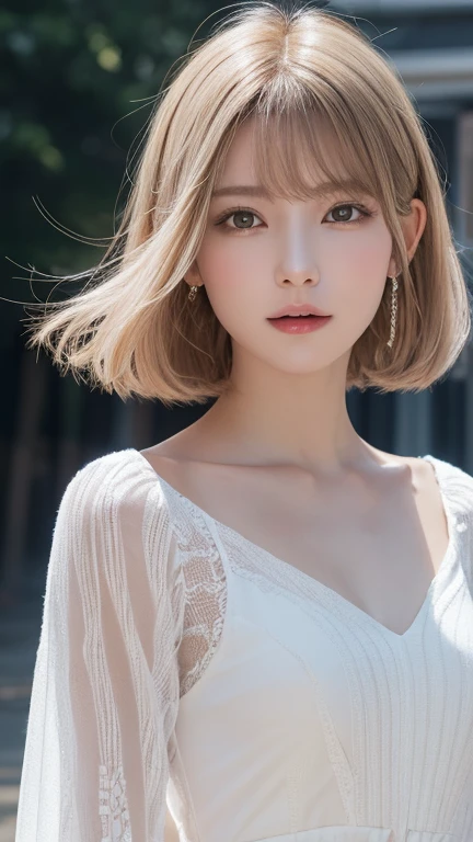 Silver Hair、(masterpiece, Highest品質, Highest, Official Art, beautifully、beautiful, exposed for a long time: 1.2), Smooth movement, Attractive patterns, 1 girl, (Long dress with sleeves: 1.3), (((White clothes) )), Upper Body close-up, Expose your shoulders, Chinese Girl, blush, Black lob hair, Portraiture, alone, Upper Body, Observing the observer, Detailed Background, Detailed face, (Crystal AI, Crystal Theme:1.1), Wind Elf, Rotating wind, Controlling the Wind, White crystal clothes, Dynamic pose, Suspended particles, Aether Dynamics, whirlwind, vapor, whirlwind in the background, White Tone, whirlwind, Great atmosphere,blonde,Fairy, Yellow Hair, Plump face,Random Pause